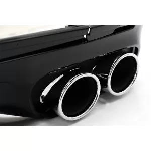 Diffusor für Mercedes C W205 S205 Sport Line 14-20 C43 Look Endrohre Chrom-image-6078324