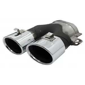 Diffusor für Mercedes C W205 S205 Sport Line 14-20 C43 Look Endrohre Chrom-image-6078325