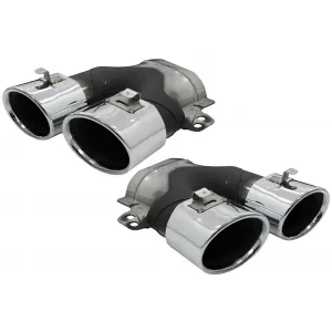 Diffusor für Mercedes C W205 S205 Sport Line 14-20 C43 Look Endrohre Chrom-image-6078326