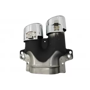 Diffusor für Mercedes C W205 S205 Sport Line 14-20 C43 Look Endrohre Chrom-image-6078328