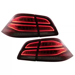 Full LED LightBar Rücklichter für Mercedes M-Klasse W166 2012-2015 rot-Weiss LHD-image-6075020