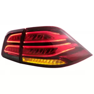 Full LED LightBar Rücklichter für Mercedes M-Klasse W166 2012-2015 rot-Weiss LHD-image-6075026