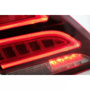 Full LED LightBar Rücklichter für Mercedes M-Klasse W166 2012-2015 rot-Weiss LHD-image-6075029