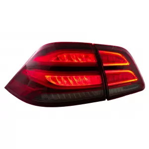 Full LED LightBar Rücklichter für Mercedes M-Klasse W166 2012-2015 rot-Weiss LHD-image-6075032