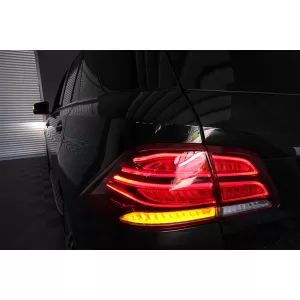 Full LED LightBar Rücklichter für Mercedes M-Klasse W166 2012-2015 rot-Weiss LHD-image-6085989