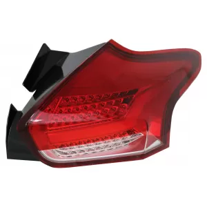 Taillights suitable for Ford Focus MK 3 Hatchback Facelift (2015-2018) Full LED BAR  With Flowing Dynamic Sequential Turning Lights, Red White-image-6075086