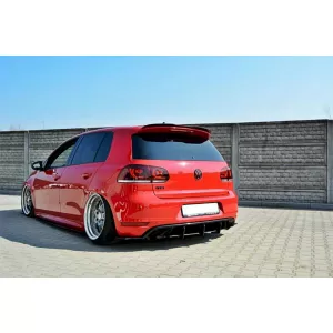 Rear Bumper Extension for Diffuser and Rear Side Splitters suitable for VW Golf VI 6 GTI (2008-2013) Black