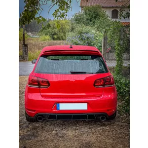 Rear Bumper Extension for Diffuser and Rear Side Splitters suitable for VW Golf VI 6 GTI (2008-2013) Black