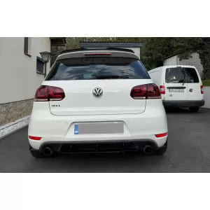 Rear Bumper Extension for Diffuser and Rear Side Splitters suitable for VW Golf VI 6 GTI (2008-2013) Black