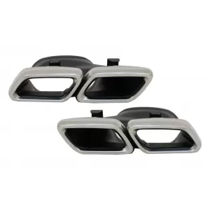 Difuzor Bara Spate cu Ornamente Evacuare compatibil cu Mercedes GLS X166 Facelift (09.2015-2019) GLS63 Design-image-6075340