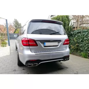 Difuzor Bara Spate cu Ornamente Evacuare compatibil cu Mercedes GLS X166 Facelift (09.2015-2019) GLS63 Design-image-6105403