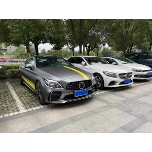 Frontstoßstange für Mercedes C-Klasse W205 S205 A205 C205 2014-2020 GT R Look-image-6079228