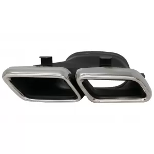 Rear Diffuser with Exhaust Muffler Tips suitable for Mercedes GLE W166 SUV Sport Line (2015-2018)