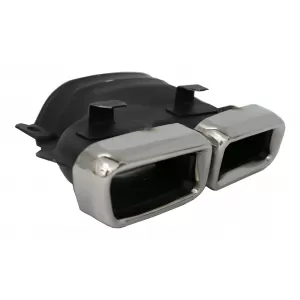Rear Diffuser with Exhaust Muffler Tips suitable for Mercedes GLE W166 SUV Sport Line (2015-2018)