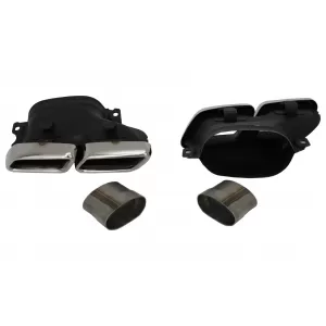 Rear Diffuser with Exhaust Muffler Tips suitable for Mercedes GLE W166 SUV Sport Line (2015-2018)