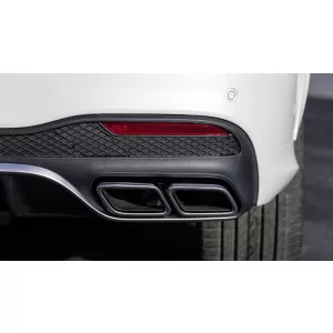 Rear Diffuser with Exhaust Muffler Tips suitable for Mercedes GLE W166 SUV Sport Line (2015-2018)