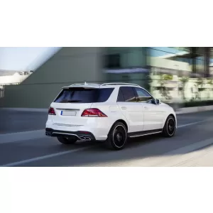 Rear Diffuser with Exhaust Muffler Tips suitable for Mercedes GLE W166 SUV Sport Line (2015-2018)