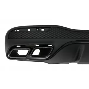 Diffusor Auspuff Tipps für Mercedes GLE W166 SUV Sport Line 2015-2018 Night Package-image-6078239