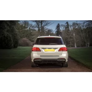 Diffusor Auspuff Tipps für Mercedes GLE W166 SUV Sport Line 2015-2018 Night Package-image-6078247
