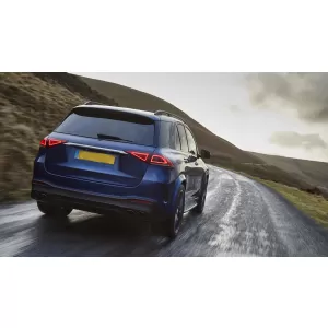 Hátsó diffúzor fekete kipufogóvégekkel Mercedes GLE W167 SUV V167 Sport Line (2019-) modellekhez, GLE53 Dizájn, Night Package-image-6078812