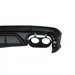 Heckdiffusor Doppelt Auslauf für Audi Q5 SUV FY S-Line 2018-2020 Schwarz Tipps-image-6078699