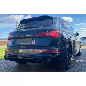 Heckdiffusor Doppelt Auslauf für Audi Q5 SUV FY S-Line 2018-2020 Schwarz Tipps-image-6091882
