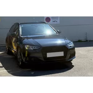 Pare-chocs avant Add-On Becquet Lèvre pour Audi A4 B9 8W S-Line 2016-2018 Carbone Look-image-6350749