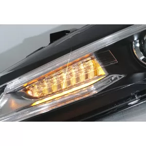 Headlights suitable for VW Polo MK5 6R 6C 61 (2011-2017) LED Light Bar Devil Eye Look RHD