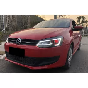 Headlights suitable for VW Polo MK5 6R 6C 61 (2011-2017) LED Light Bar Devil Eye Look RHD