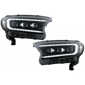 image-44-Scheinwerfer LED Dynamisch Startanzeige für Ford Ranger 15-20 LHD Matrix Schwarz