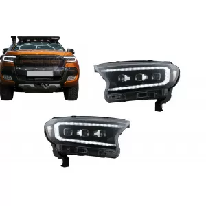 Scheinwerfer LED Dynamisch Startanzeige für Ford Ranger 15-20 LHD Matrix Schwarz-image-6106852