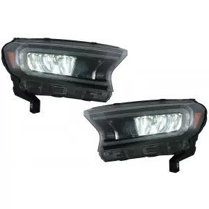 Fényszóró LED fénysorral Ford Ranger (2015-2020) LHD, Teljes Fekete, dinamikus irányjelző-image-6078830
