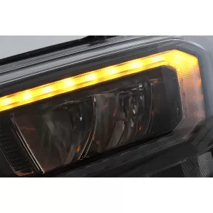 Fényszóró LED fénysorral Ford Ranger (2015-2020) LHD, Teljes Fekete, dinamikus irányjelző-image-6078836