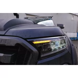 Fényszóró LED fénysorral Ford Ranger (2015-2020) LHD, Teljes Fekete, dinamikus irányjelző-image-6091451