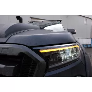 Fényszóró LED fénysorral Ford Ranger (2015-2020) LHD, Teljes Fekete, dinamikus irányjelző-image-6091452