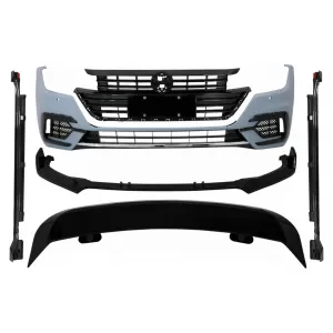 Front Bumper with Side Skirts Extensions and Trunk Spoiler suitable for VW Arteon (2017-2020) R-Line Look