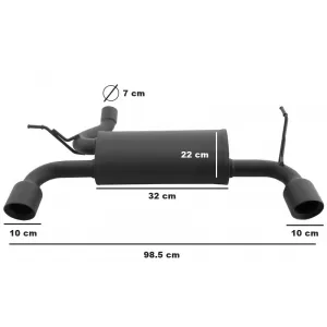 Heckstoßstange für JEEP Wrangler Rubicon JK 07-17 Auspuff Axle-Back Double-image-6075964