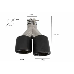 Stoßstange für BMW 5 F10 11-17 M-Performance Look Diffusor Dual Zwilling Tipps Kohlenstoff-image-6076307