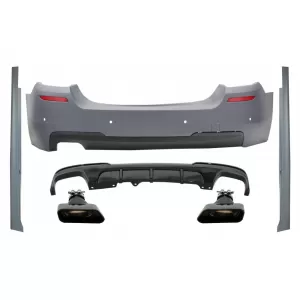 image-79-Hátsó lökhárító, küszöb spoiler, diffúzor és fekete kipufogóvégek BMW 5 F10 (2011-2017) modellekhez, M-performance dizájn