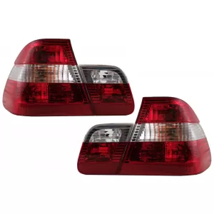 Stopuri compatibil cu BMW Seria 3 E46 Sedan (05.1998-08.2001) Rosu & Alb-image-6078571