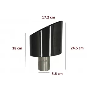 Auspuff Schalldämpfer Tipps Endrohre für Audi A4 B9 2016-2019 A5 F5 2017-2019 Schwarz-image-6079532