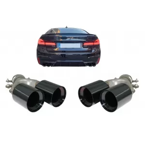 image-56-Auspuff Schalldämpfer Tipps für BMW 5 G30 G31 G38 16-20 6 G32 16-20 540i Look Schwarz
