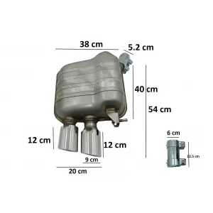 Komplett kipufogórendszer dupla kipufogóvéggel Audi Q5 8R (11.2008-2016) modellekhez, króm-image-6079791