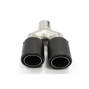 Universal Auspuff Schalldämpfer Tipp Matte Kohlefaser Einlass 5,8 cm Linke Seite-image-6080705