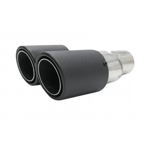 Universal Auspuff Schalldämpfer Tipp Matte Kohlefaser Einlass 5,8 cm Linke Seite-image-6080706