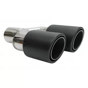Universal Auspuff Schalldämpfer Tipp Matte Kohlefaser Einlass 5,8 cm Linke Seite-image-6080707