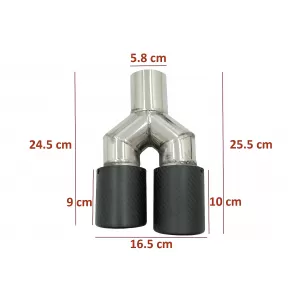 Universal Auspuff Schalldämpfer Tipp Matte Kohlefaser Einlass 5,8 cm Linke Seite-image-6080710