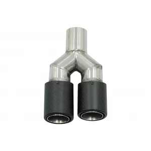 Universal Auspuff Schalldämpfer Tipp Matte Kohlefaser Einlass 5,8 cm Linke Seite-image-6080711