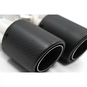 Universal Auspuff Schalldämpfer Tipp Matte Kohlefaser Einlass 5,8 cm Linke Seite-image-6080714
