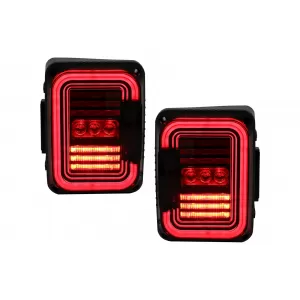 Stopuri Full LED compatibil cu JEEP Wrangler JK (2007-2017) Fumuriu-image-6080635